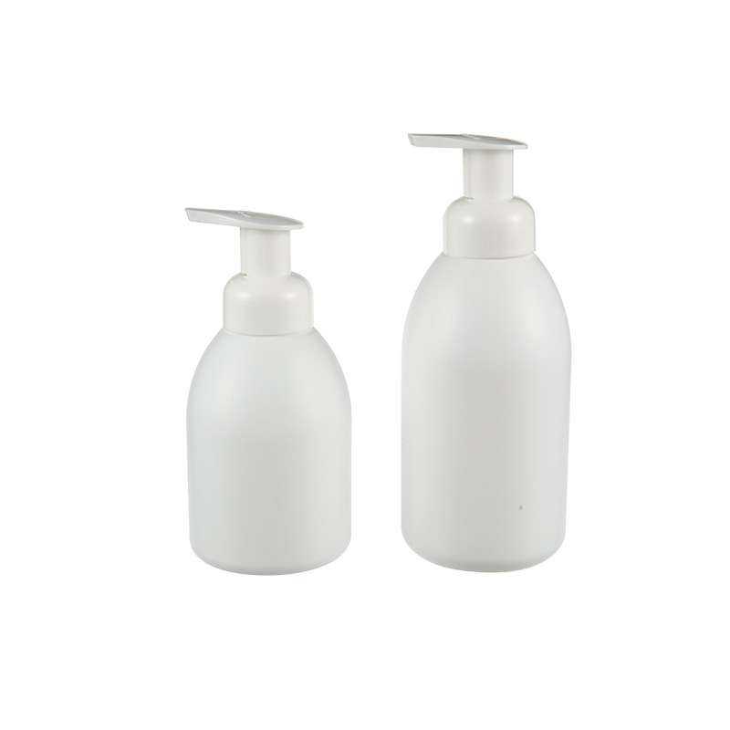 White Plastic Foam Press Pump Bottle